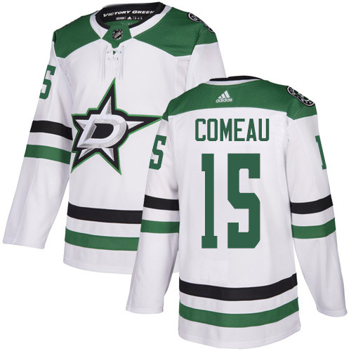 Adidas Men Dallas Stars #15 Blake Comeau White Road Authentic Stitched NHL Jersey->dallas stars->NHL Jersey